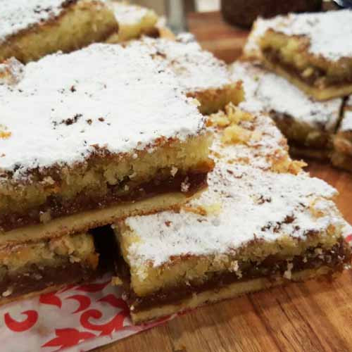 Cuadrados de coco y dulce de leche en 5 pasos
