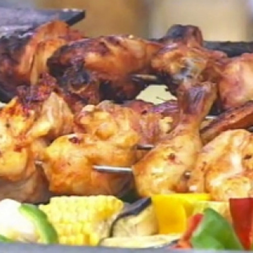 Espadas de pollo a la parrilla