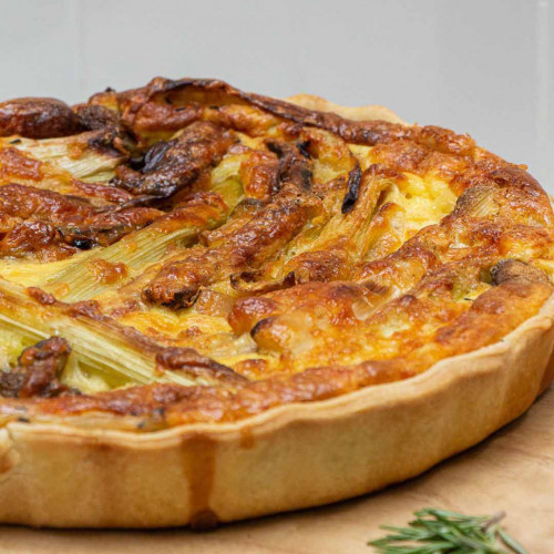 TARTA DE PUERRO Y TARTA DE BERENJENAS CON ZUCCHINIS