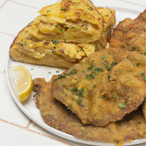 MILANESA CON TORTILLA