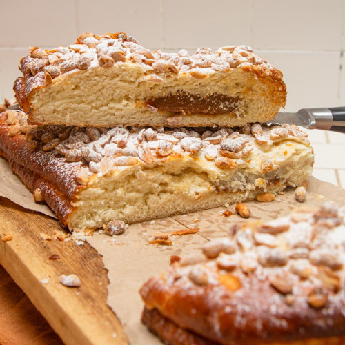 PAN DE LECHE CON DULCE DE LECHE Y MANÍ