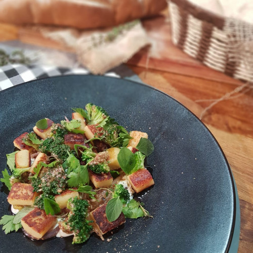 Ñoquis con salsa de crema