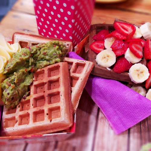 Waffles integrales dulces y salados