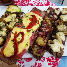 Entrañas a la pizza a la chapa
