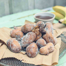 BUÑUELOS DE BANANA RELLENO