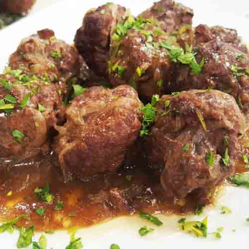 Albóndigas con reducción de carne y vino Knorr