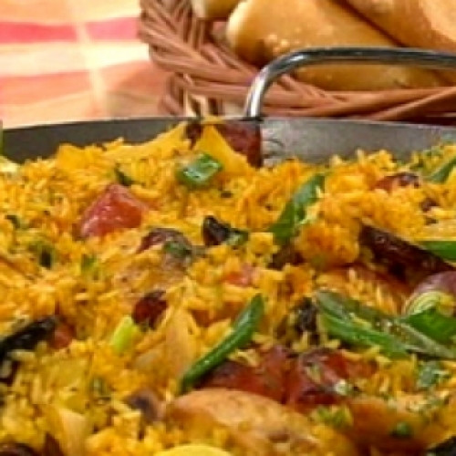 Arroz con pollo a la paila