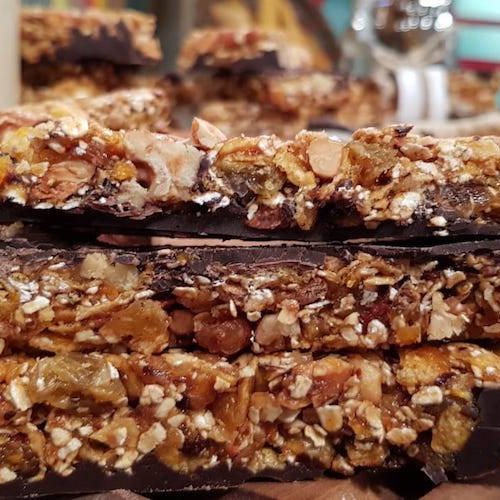 Barritas de cereal con chocolate