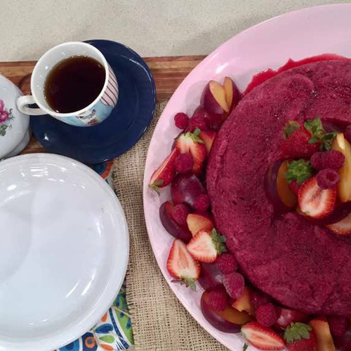 Budín de frutos rojos tipo summer