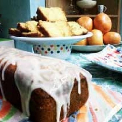 Budín de mandarina hecho en licuadora