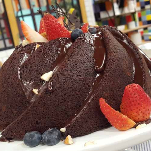 Bundt cake de chocolate y almendras