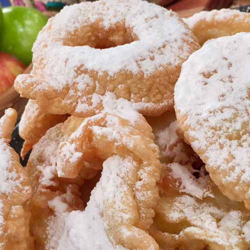 Buñuelonas acarameladas de manzana, una mezlca entre buñuelo y dona