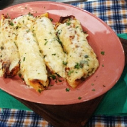 Canelones saborizados de espinaca y ricota