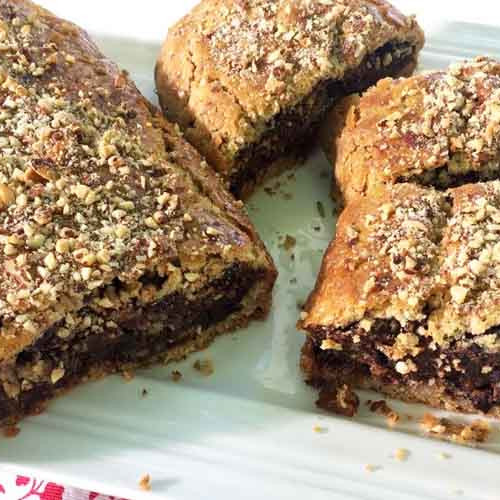 Cañón de almendras, chocolate y naranja