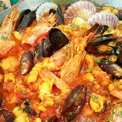 Cazuela de mariscos en 5 pasos