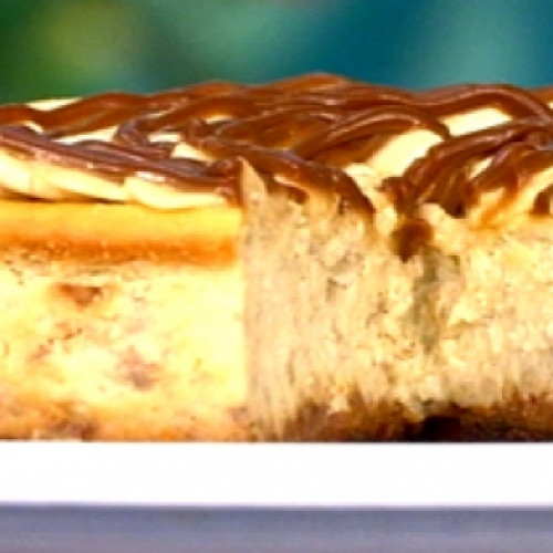 Cheesecake de banana y dulce de leche