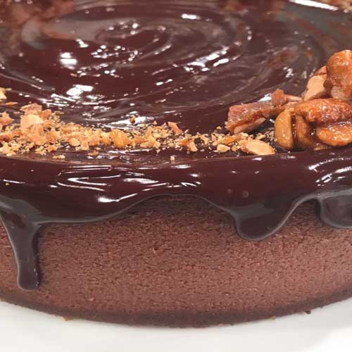 Cheesecake de maní con chocolate