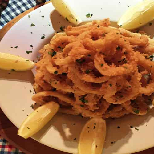 Cornalitos y rabas con salsa de estragón