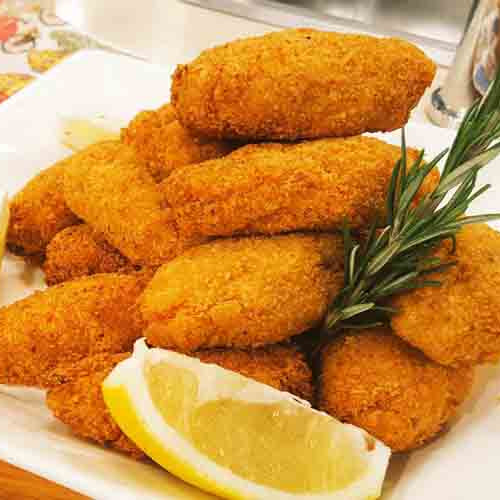 Croquetas de merluza y limón