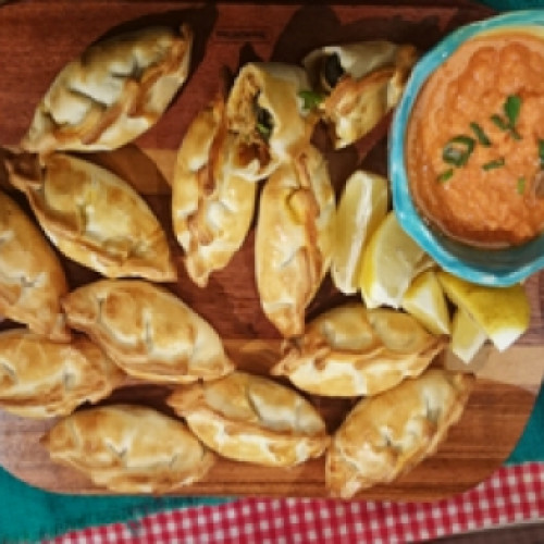 Empanadas jugosas de pollo