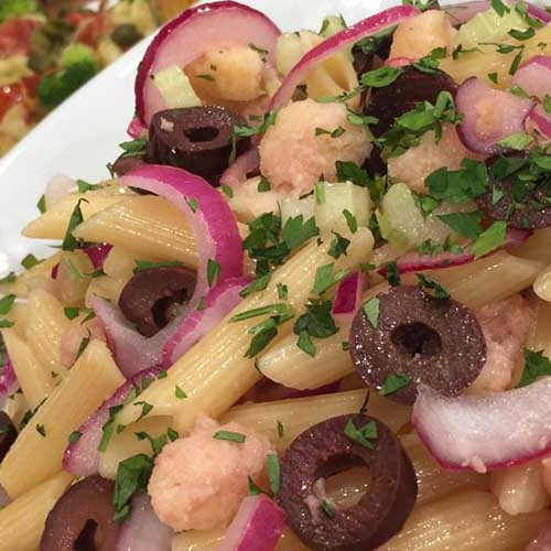 Ensalada de pastas secas con mix de vegetales