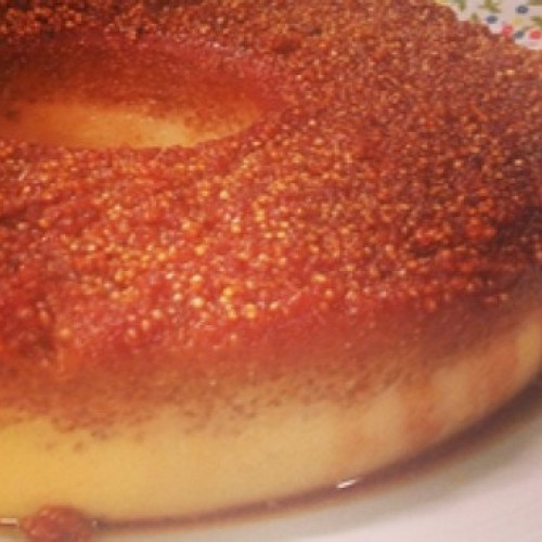 Flan y milanesas de quinoa