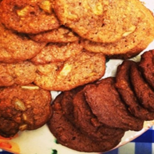 Galletitas de chocolate y maní y de banana y avena