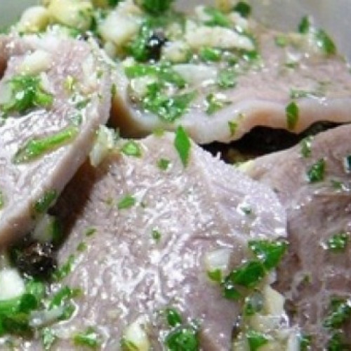 Lengua a la vinagreta