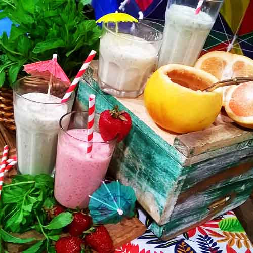 Licuados refrescantes para la playa