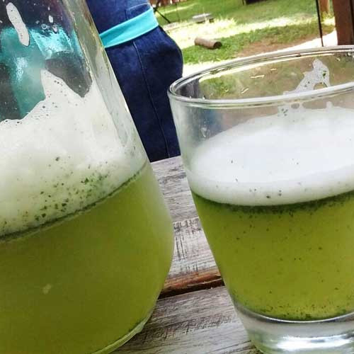 Limonada casera con menta y jengibre