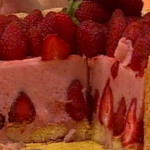 Maravillosa torta bavaroise de frutilla