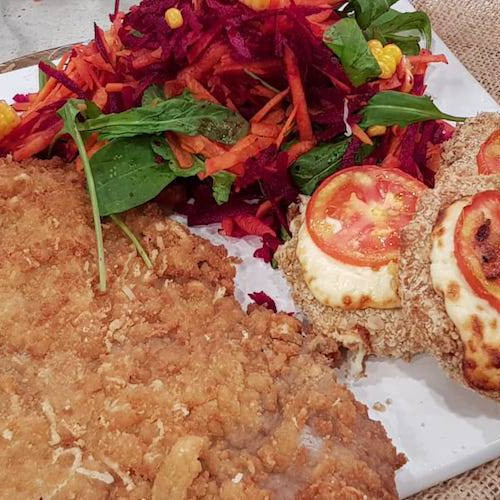 Milanesas de carne vacuna, de cerdo y de berenjenas