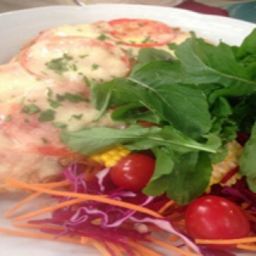 Milanesas de legumbres con ensalada