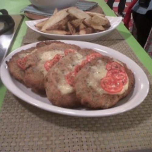 Milanesas de lentejas a la napolitana