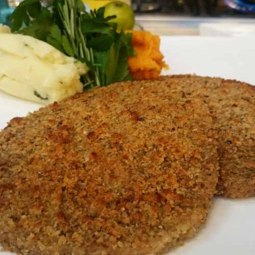 Milanesas de soja rellenas con puré por Pablo Martín