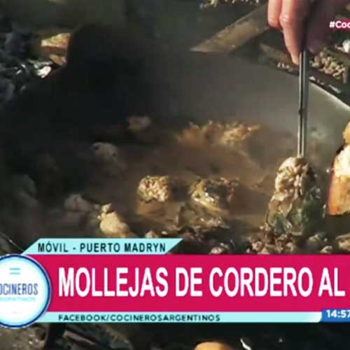 Mollejas de cordero con papines al disco