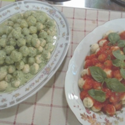 Ñoquis de ricota con diferentes rellenos