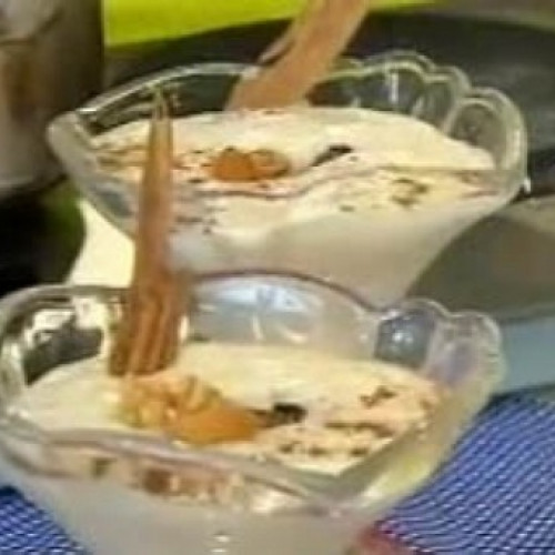 Novedad deliciosa: Mousse de arroz con leche.