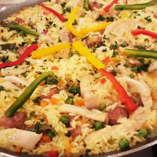 Paella de pacú