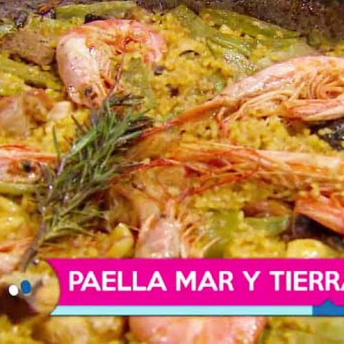 Paella mar y tierra al disco por el Boro