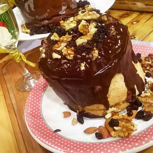 Pan dulce relleno de helado para Año Nuevo