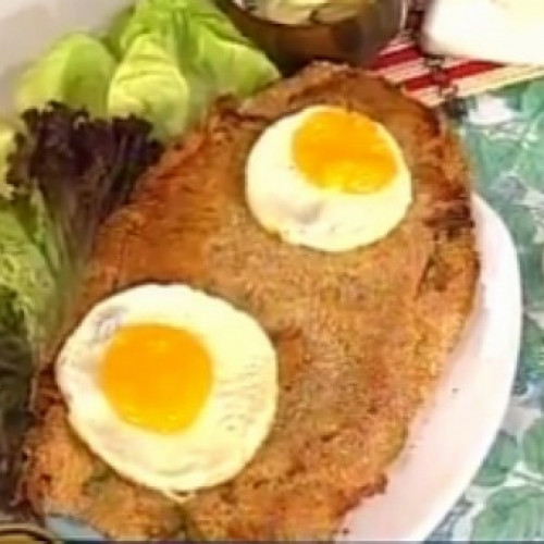 Para sorprender!!! Milanesas rellenas con huevo frito hecho en lata