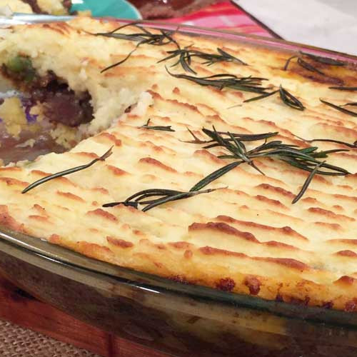 Pastel de cordero en masa brisé