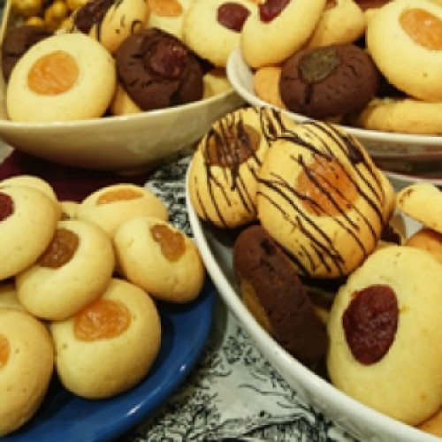 Pepas de membrillo, batata, dulce de leche y chocolate