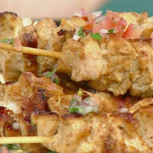 Pinchos de pollo tandoori