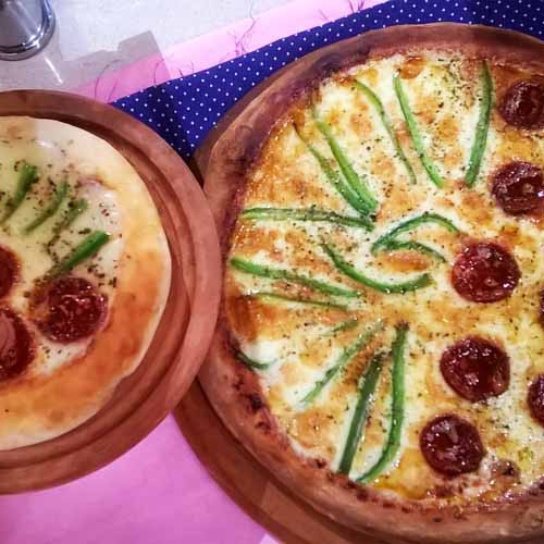 Pizza de longaniza y morrón de Volver al futuro 2