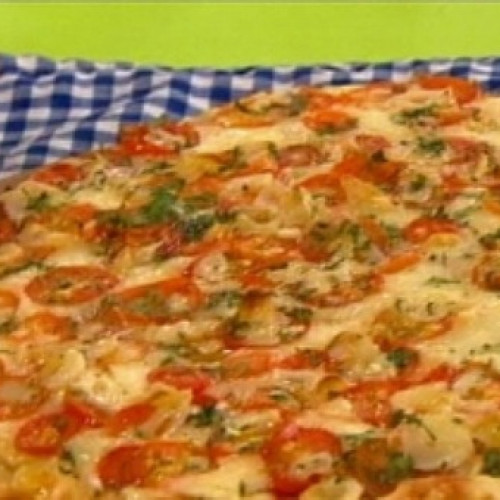 Pizza de pan reciclada