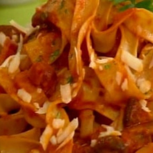 Plato italiano: Papardelle alla mamma mia