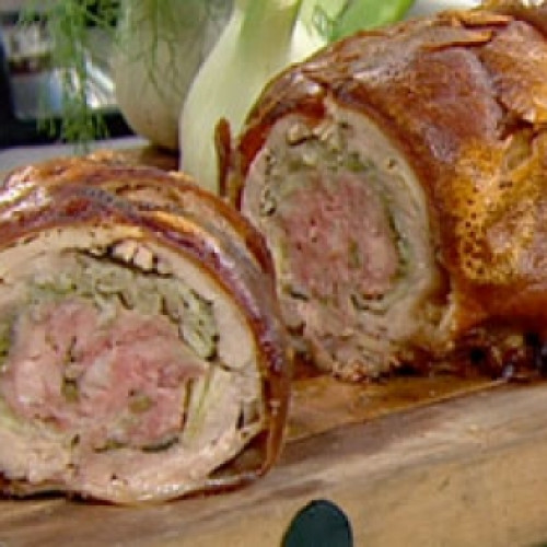 Porchetta, cochinillo relleno