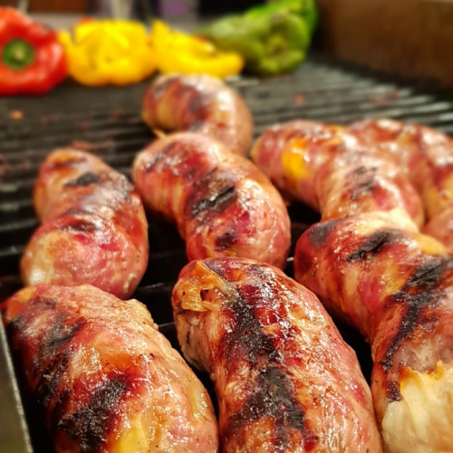 Chorizos de cerdo caseros